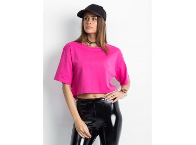 T-shirt à encolure ronde - fuchsia