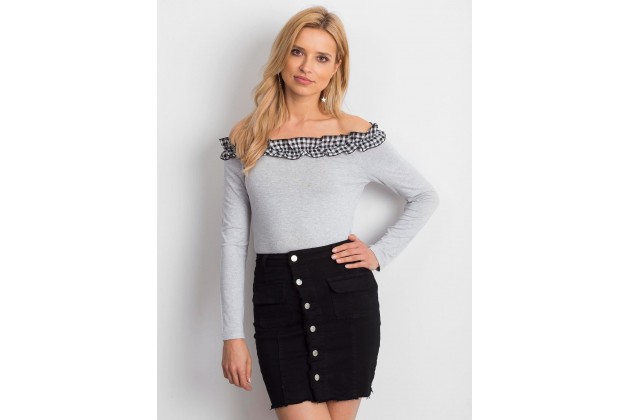 T-shirt moulant - gris