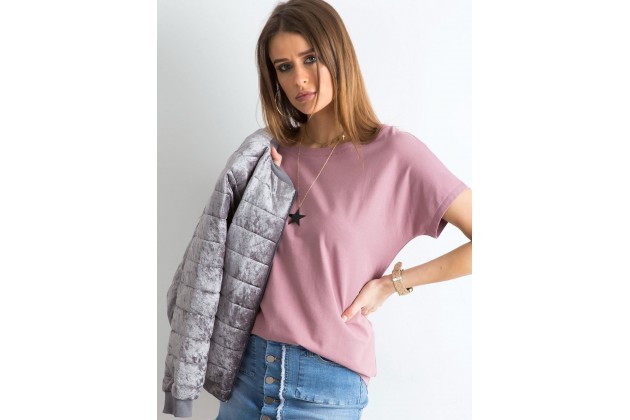 T-shirt avec un décolleté dans le dos - rose foncé