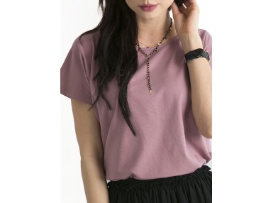 T-shirt en coton - rose foncé