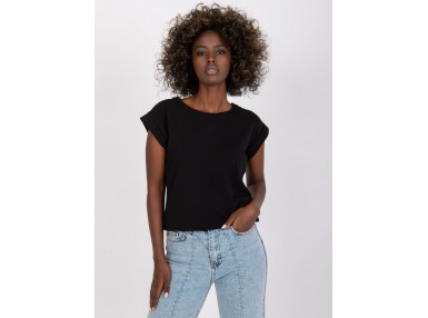 T-shirt à encolure ronde - noir