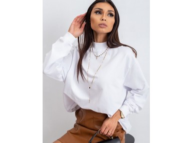 Sweat basique en coton - blanc