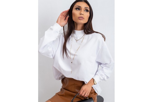Sweat basique en coton - blanc