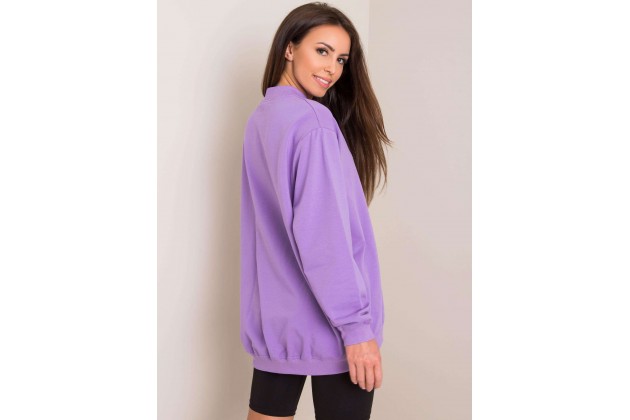 Sweat-shirt col rond - violet