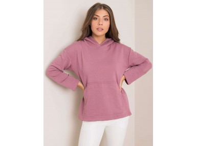 Sweat à capuche en coton - rose foncé