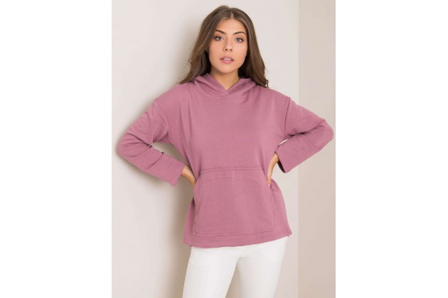 Sweat à capuche en coton - rose foncé