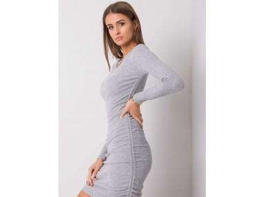 Robe t-shirt ajustée en coton - grise
