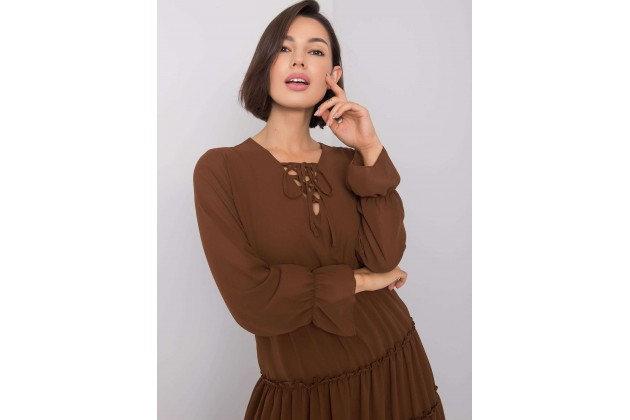 Robe courte femme - marron