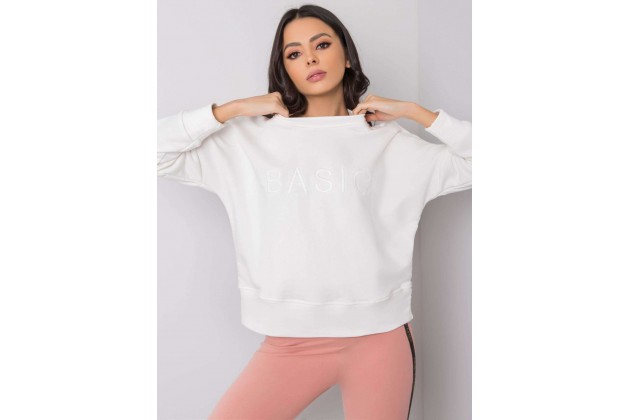 Sweat femme en coton - écru