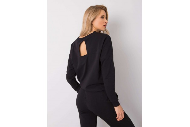 Sweat-shirt col rond - noire