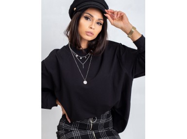 Sweat-shirt col rond - noire