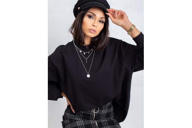 Sweat-shirt col rond - noire