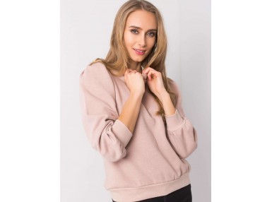 Sweat-shirt col rond - beige
