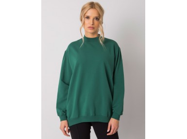 Sweat-shirt col rond - vert foncé