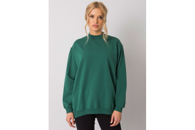 Sweat-shirt col rond - vert foncé