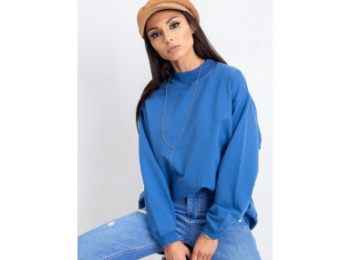 Sweat-shirt col rond - bleu foncé