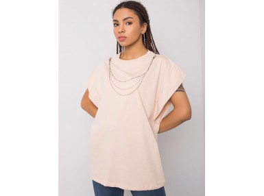 T-shirt collier - pêche