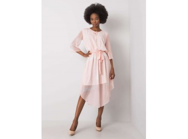 Robe avec bas asymétrique - rose clair