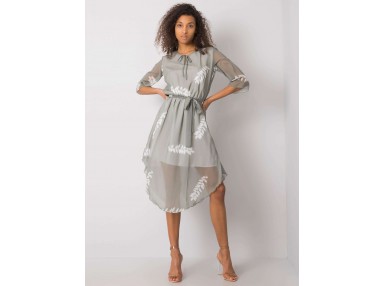 Robe avec bas asymétrique - grise