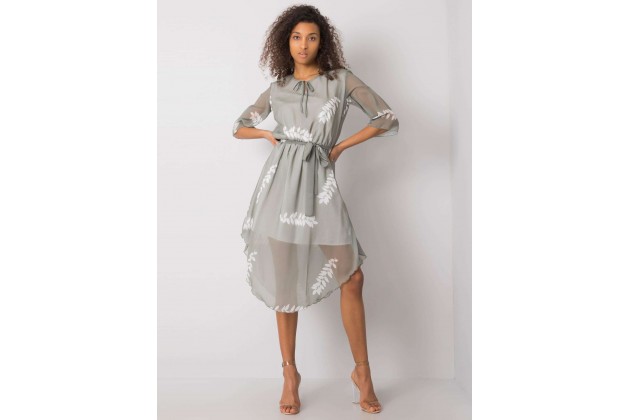Robe avec bas asymétrique - grise