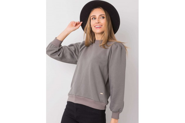 Sweat-shirt col rond - gris foncé