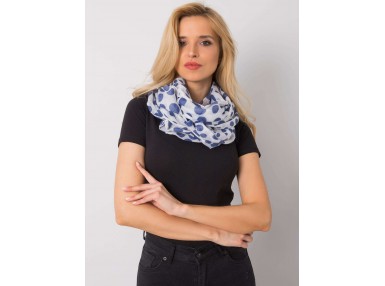 Écharpe blanche et bleu marine