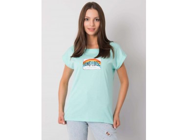 T-shirt femme en coton - menthe