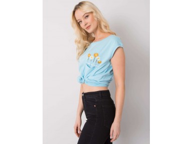 T-shirt en coton - bleu clair