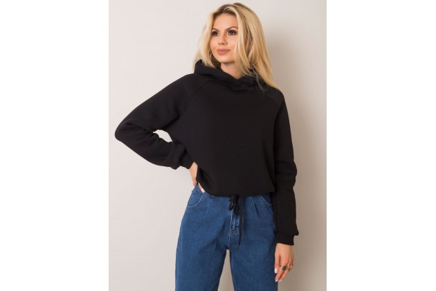 Sweat à capuche en coton - noire