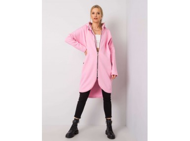 Sweat à capuche zippé - rose