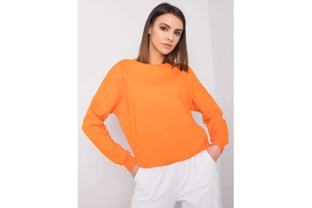 Sweat-shirt col rond - orange
