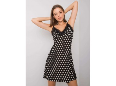 Robe d'été avec un imprimé -noire et blanche