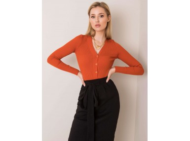 Pull orange foncé