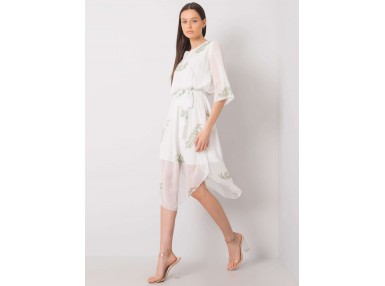 Robe avec bas asymétrique - blanche