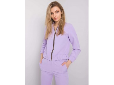 Sweat à capuche zippé pour femme - violet clair