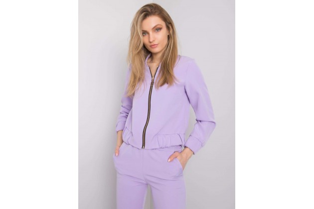Sweat à capuche zippé pour femme - violet clair