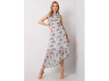 Robe avec bas asymétrique - multicolore