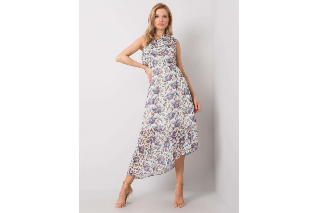 Robe avec bas asymétrique - multicolore