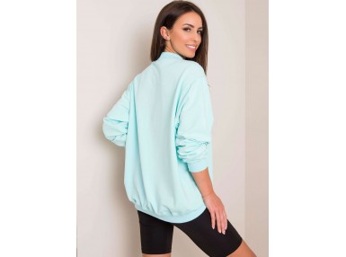 Sweat-shirt col rond - menthe