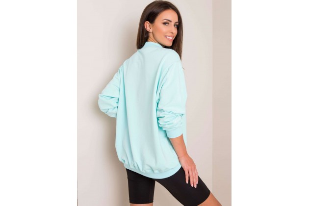 Sweat-shirt col rond - menthe