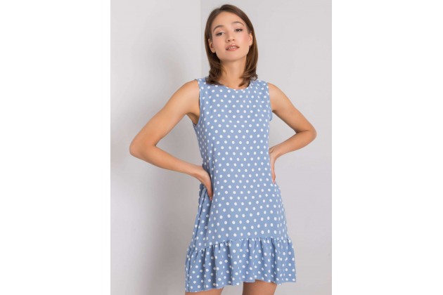 Robe d'été à volants - bleue