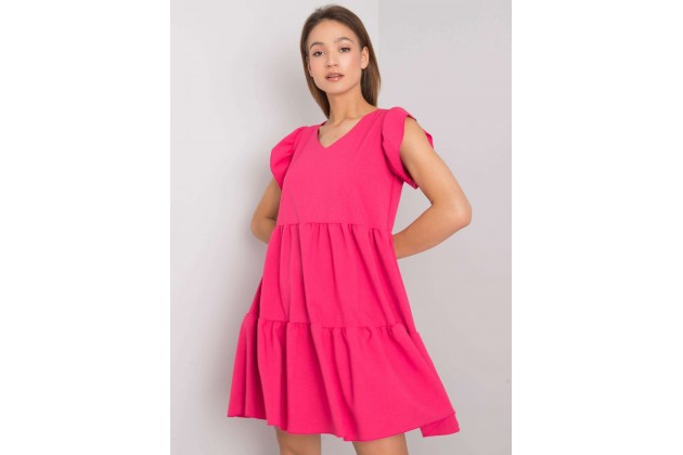 Robe d'été à volants - rose foncé