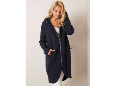 Sweat à capuche zippé - bleu marine