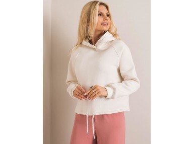 Sweat à capuche en coton - écru