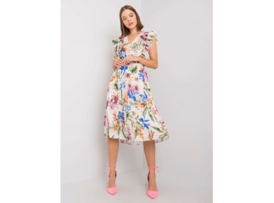  Robe avec un imprimé - blanche et verte