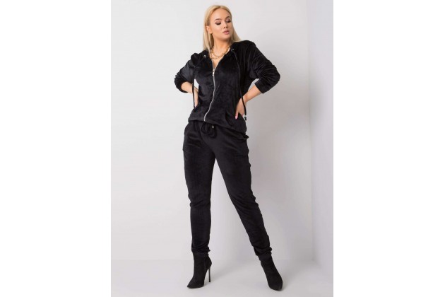 Ensemble confort avec sweat et pantalon - noir