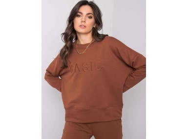 Sweat femme en coton - marron foncé