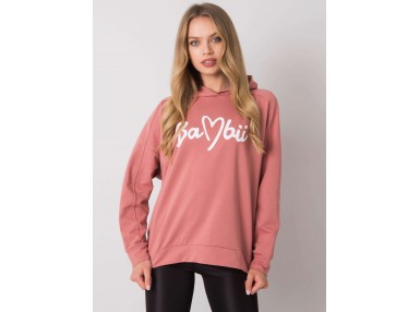 Sweat femme sans capuche - rose foncé