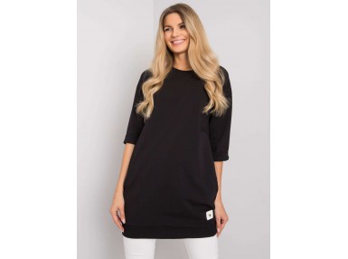 Sweat -shirt à encolure ronde - noire