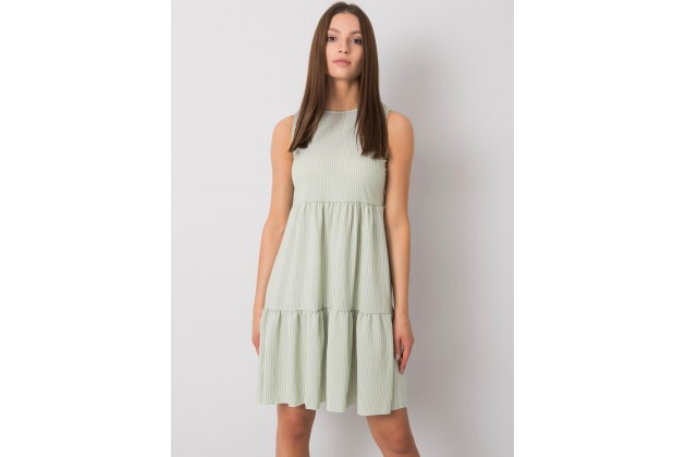 Robe d'été à volants - vert clair